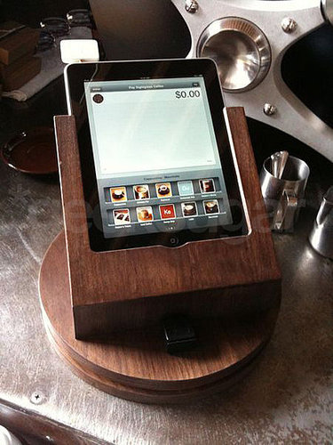 Here is the iPad at SightGlass using Square